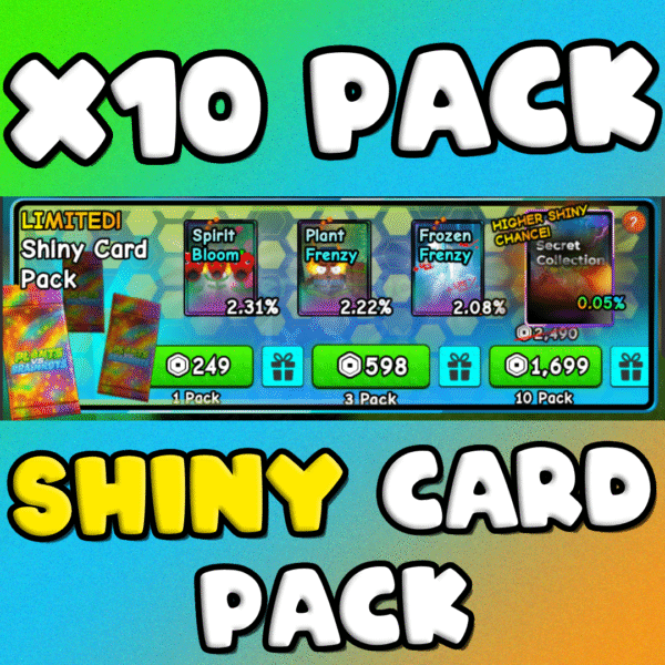 Plants vs Brainrots - Shiny Card Pack